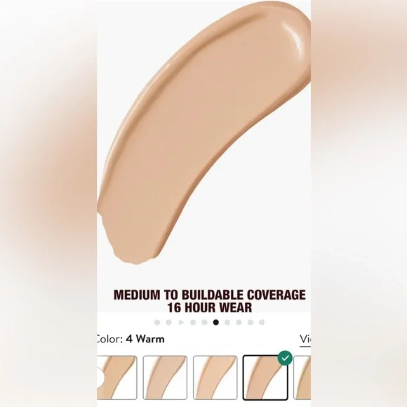 Charlotte Tilbury Make Up Beautiful Skin Foundation in 4 Warm - Picture 3 of 9
